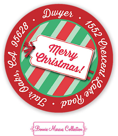 Bonnie Marcus Personalized Return Address Labels - Striped Gift Tag Bonnie Marcus Personalized Return Address Labels - Striped Gift Tag