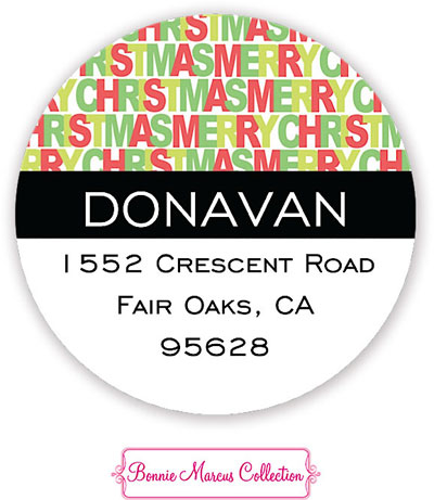 Bonnie Marcus Personalized Return Address Labels - Tis The Holiday Season (Red) Bonnie Marcus Personalized Return Address Labels - Tis The Holiday Season (Red)