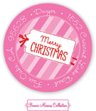 Bonnie Marcus Personalized Return Address Labels - Baby's 1st Christmas (Pink)