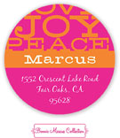 Bonnie Marcus Personalized Return Address Labels - Big Joy (Pink)