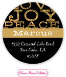 Bonnie Marcus Personalized Return Address Labels - Big Joy (Gold)
