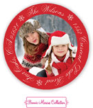 Bonnie Marcus Personalized Photo Return Address Labels - Glittery Holidays (Red) (Photo)