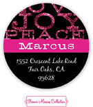 Bonnie Marcus Personalized Return Address Labels - Glitter Joy (Pink)