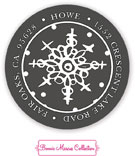 Bonnie Marcus Personalized Return Address Labels - Grey Snowflake
