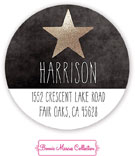 Bonnie Marcus Personalized Return Address Labels - Glitter Star (Gold)