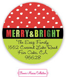 Bonnie Marcus Personalized Return Address Labels - Merry & Bright Bubble Tree