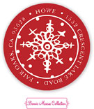 Bonnie Marcus Personalized Return Address Labels - Red Snowflake