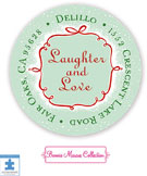 Bonnie Marcus Personalized Return Address Labels - Spray Of Laughter & Love (Green)