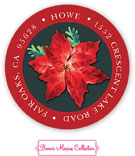 Bonnie Marcus Personalized Return Address Labels - Season of Poinsettias