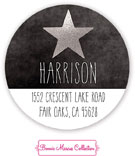 Bonnie Marcus Personalized Return Address Labels - Glitter Star (Silver)