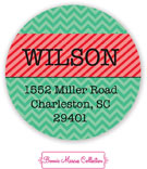 Bonnie Marcus Personalized Return Address Labels - USA Holiday (Green)