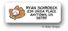 Dinky Designs Address Labels - Baseball & Mitt Dinky Designs Address Labels - Baseball & Mitt