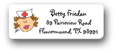 Dinky Designs Address Labels - Nurse Nelly Dinky Designs Address Labels - Nurse Nelly