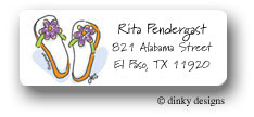 Dinky Designs Address Labels - Flippin' Flops Dinky Designs Address Labels - Flippin' Flops