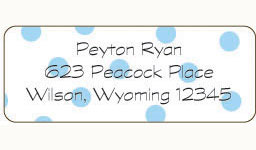 Donovan Designs - Personalized Return Address Labels (Powder Polka Dot)