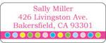 Donovan Designs - Personalized Return Address Labels (Pink Multi Dot)