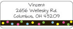 Donovan Designs - Personalized Return Address Labels (Black Multi Spot)