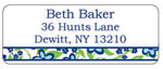 Donovan Designs - Personalized Return Address Labels (Blue Flower)