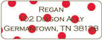 Donovan Designs - Personalized Return Address Labels (Red Polka Dot)
