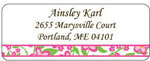 Donovan Designs - Personalized Return Address Labels (Pink Flower)