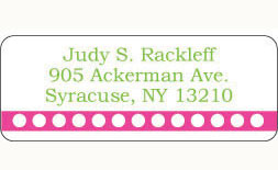 Donovan Designs - Personalized Return Address Labels (Pink Reverse Dot)