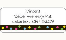 Donovan Designs - Personalized Return Address Labels (Black Multi Spot)