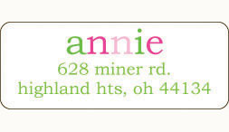 Donovan Designs - Personalized Return Address Labels (Pink And Green)