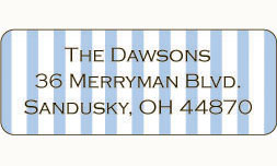 Donovan Designs - Personalized Return Address Labels (Powder Stripe)