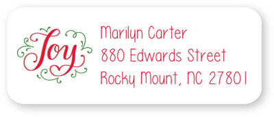 Donovan Designs - Personalized Return Address Labels (Christmas Joy)