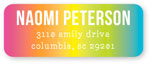 Donovan Designs - Personalized Return Address Labels (Gradient Rainbow)