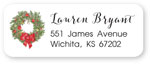 Donovan Designs - Personalized Return Address Labels (Wreath Christmas Icon)