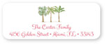 Donovan Designs - Personalized Return Address Labels (Palm Trees Christmas Icon)