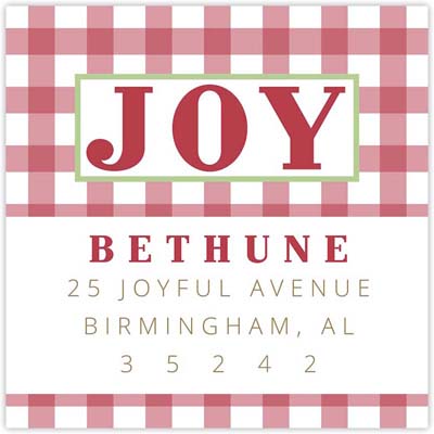 Holiday Address Labels by HollyDays (Gingham Tidings of Great Joy) Holiday Address Labels by HollyDays (Gingham Tidings of Great Joy)