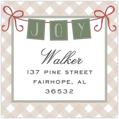 Holiday Address Labels by HollyDays (Gingham Joy) Holiday Address Labels by HollyDays (Gingham Joy)