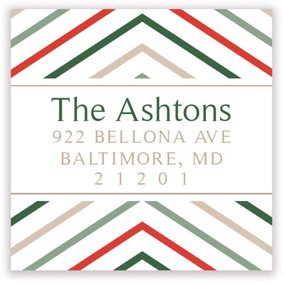 Holiday Address Labels by HollyDays (Modern Stripe)