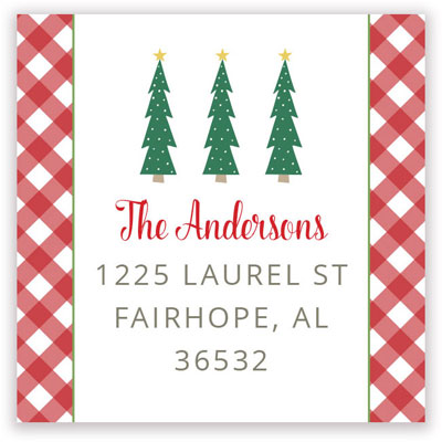 Holiday Address Labels by HollyDays (Cabin Trees)