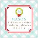 Holiday Address Labels by HollyDays (Gingham Christmas)