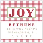 Holiday Address Labels by HollyDays (Gingham Tidings of Great Joy)