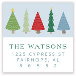 Holiday Address Labels by HollyDays (Cute Christmas Trees)
