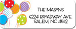 Inkwell Address Labels - Bright Balloons