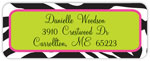 Inkwell Address Labels - Citron Zebra