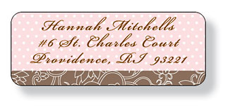 Inkwell Address Labels - Vintage Dress Inkwell Address Labels - Vintage Dress