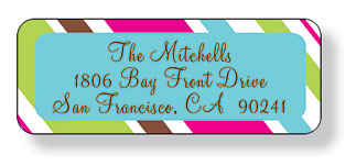 Inkwell Address Labels - Beach Stripe Inkwell Address Labels - Beach Stripe