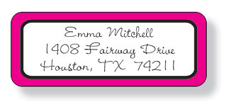 Inkwell Address Labels - Moons Pink Inkwell Address Labels - Moons Pink