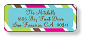 Inkwell Address Labels - Beach Stripe