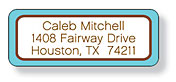 Inkwell Address Labels - Moons Blue