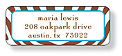 Inkwell Address Labels - Zebra Blue