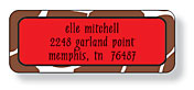 Inkwell Address Labels - Giraffe Red