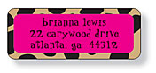 Inkwell Address Labels - Pink Leopard