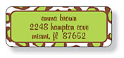 Inkwell Address Labels - Leopard Box Lime
